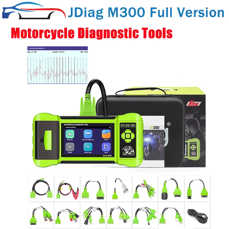 JDiag M300 Full Motorcycle Diagnostic Scanner Helps the Technician to Diagnose Problems and Make Repairs Faster M100PRO M200