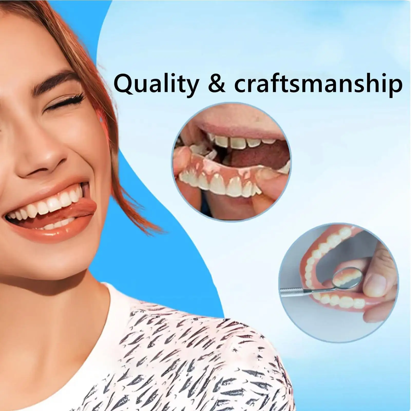Denture Silicone Kit Silicone Liners Soft Kit Soft Denture Kit Teeth Upper And Lower Set Easy Use Dental Care