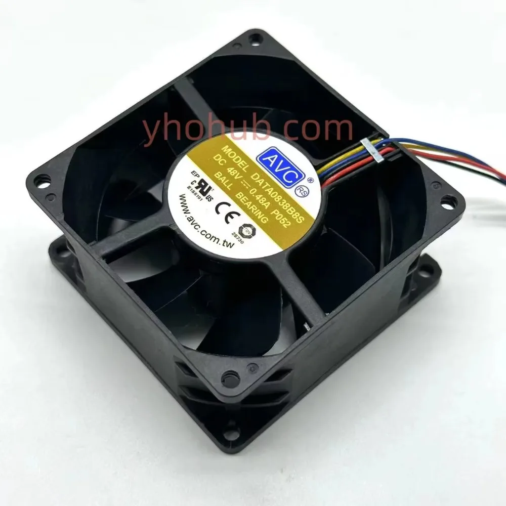 

Вентилятор охлаждения AVC DATA0838B8S P052 DC 48V 0.48A 80x80x38мм, 4-проводной