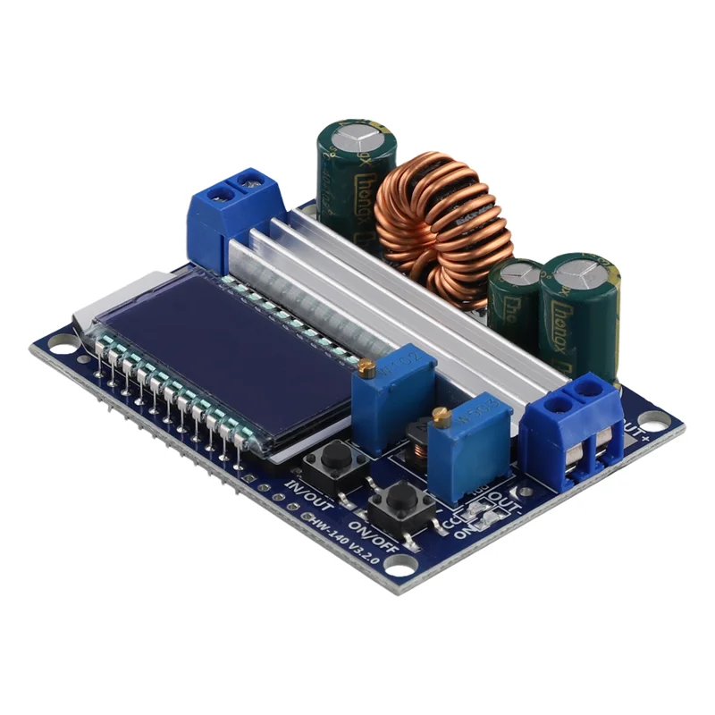 Exquisite-Adjustable Voltage Regulator Module With LCD Display, Versatile Step-Up/Down Voltage Control Perfect For DIY Electroni
