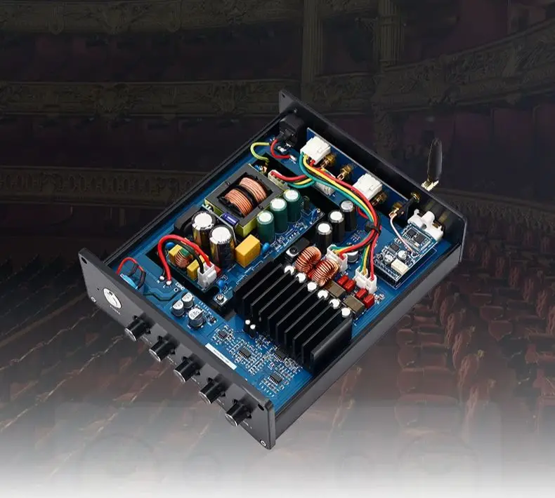 D6S высокомощный двухъядерный TPA3255 цифровой HiFi 2,1 Усилитель мощности 5,1 Bluetooth независимое декодирование (встроенный источник питания)