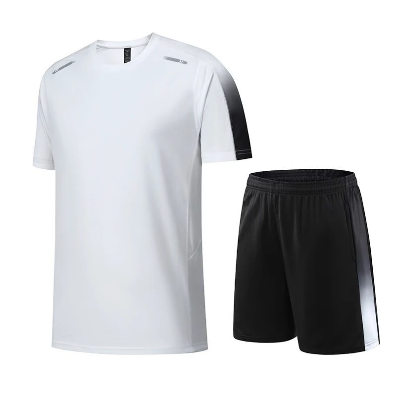 Sportswear Men's 2024 Spring and Summer Quick-dry Short Sleeve T-Shirt Shorts Fitness Set Breathable Casual Running Wear image 6