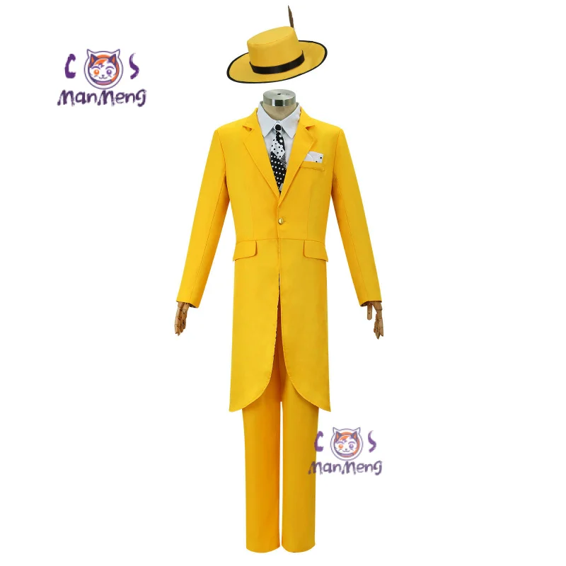 New Halloween Costume Disguised Geek Cos Suit JimCarry Mask Performance Suit Cosplay Anime Cosplay