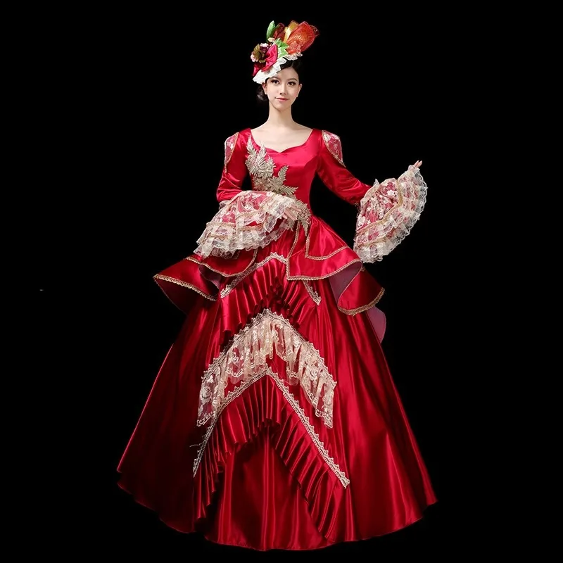 

European Court Costumes, Stage Costumes, European Dresses, Group Catwalk Parties Christmas Costumes, Studio Photography Costumes