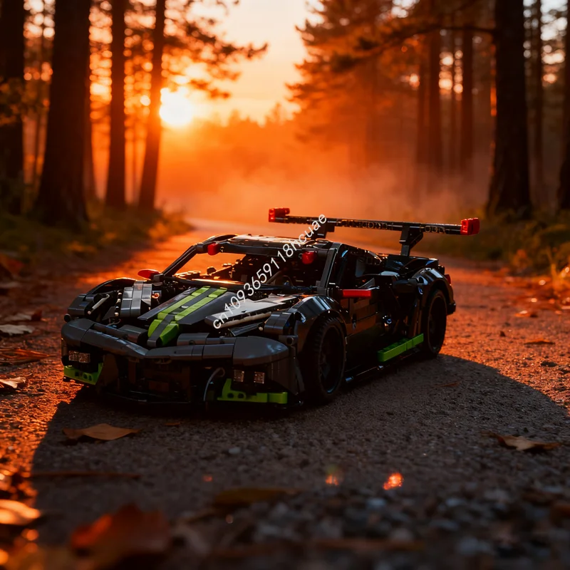 1534pcs MOC Chevroleteed Corvette R Technical Model Building Blocks Christmas Gifts Construction DIY Toy Creative Idea Brick