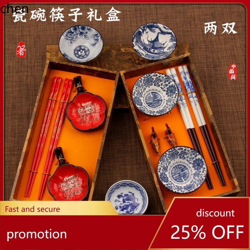 

H1ceramic bowl and chopsticks gift set - traditional chinese style, perfect for gifting, travel souvenirs, and special occasions
