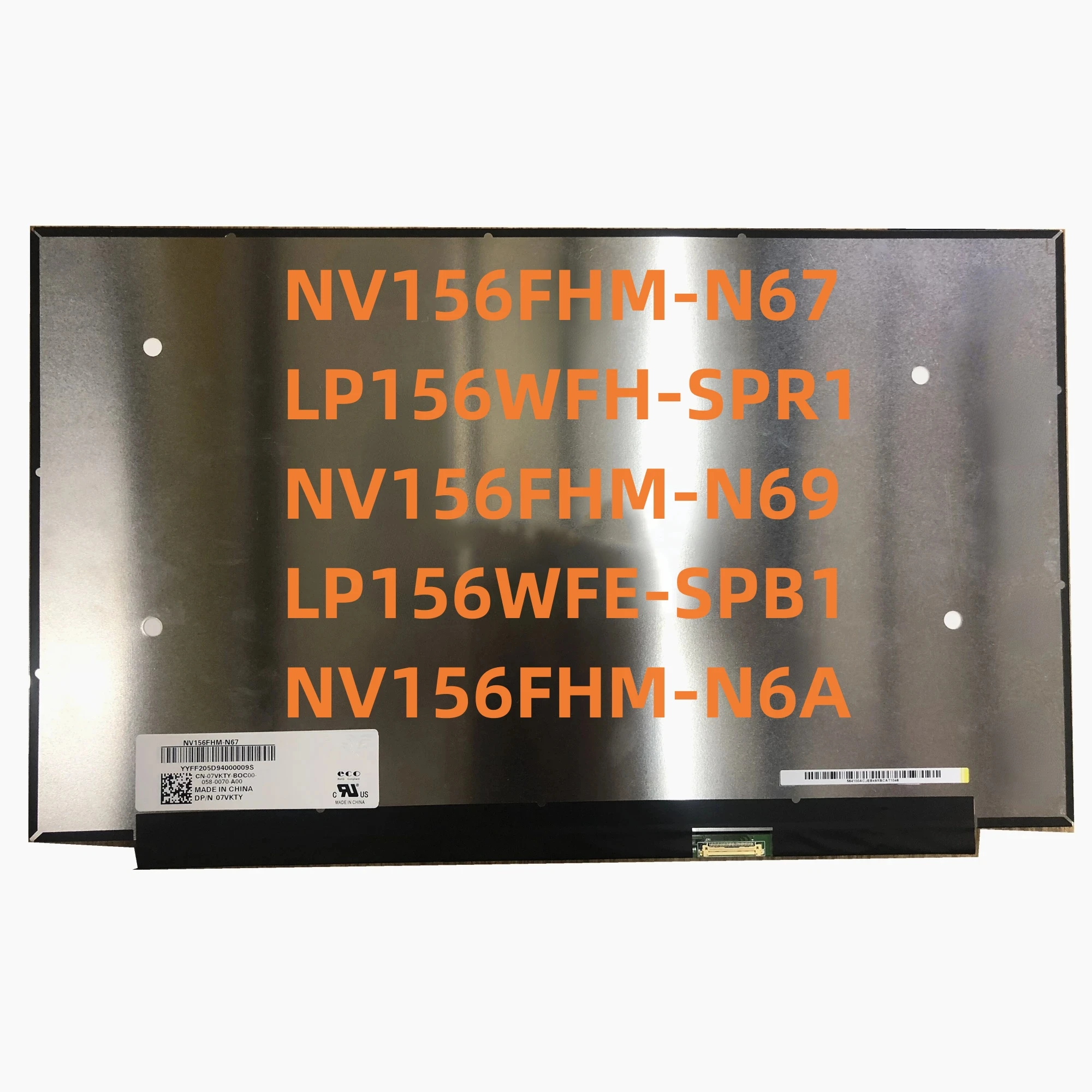 

NV156FHM-N67 LP156WFH-SPR1 NV156FHM-N69 LP156WFE-SPB1 NV156FHM-N6A 15.6" FHD Laptop LCD Screen IPS 1920x1080 100% sRGB Display