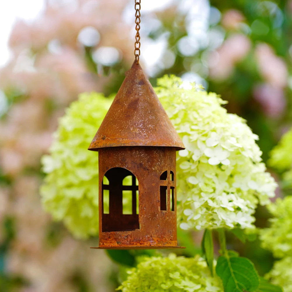 

Living Space Decoration 8.27*3.94inch Hanging Decor Beautiful Display For Living Space Candle Holder Castle Candlestick