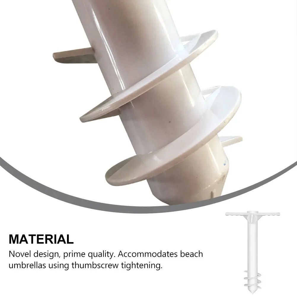 

Beach Umbrella Sand Holder Anchor Screw Stabilizer Plastic Outdoor Stand for Stake