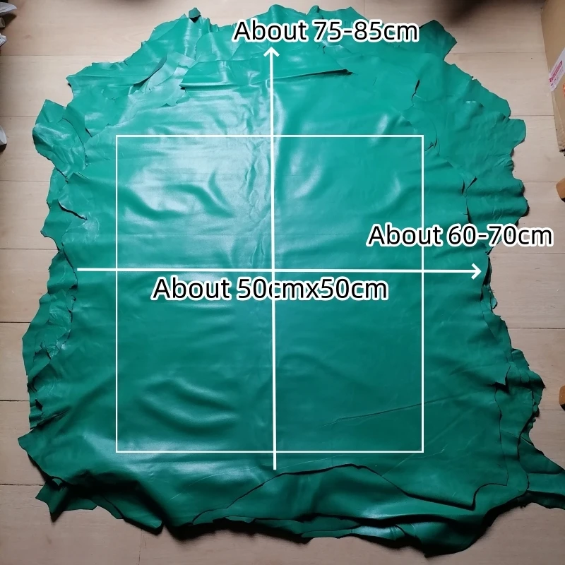 0.5mm Green Sheepskin. First Layer Leather. Real Leather Fabric. Handmade DIY For Clothes. A Leather Skirt. Whole Sheepskin