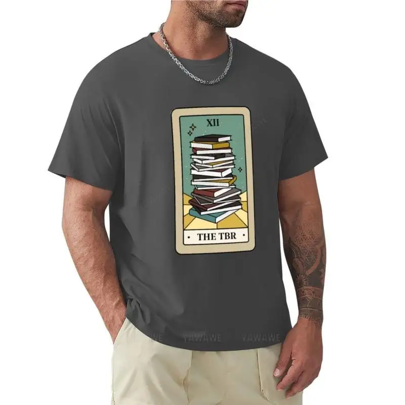 

summer men t-shirt brand top Bookish Tarot - The TBR T-Shirt o-neck t-shirt tops slim fit t shirts for men