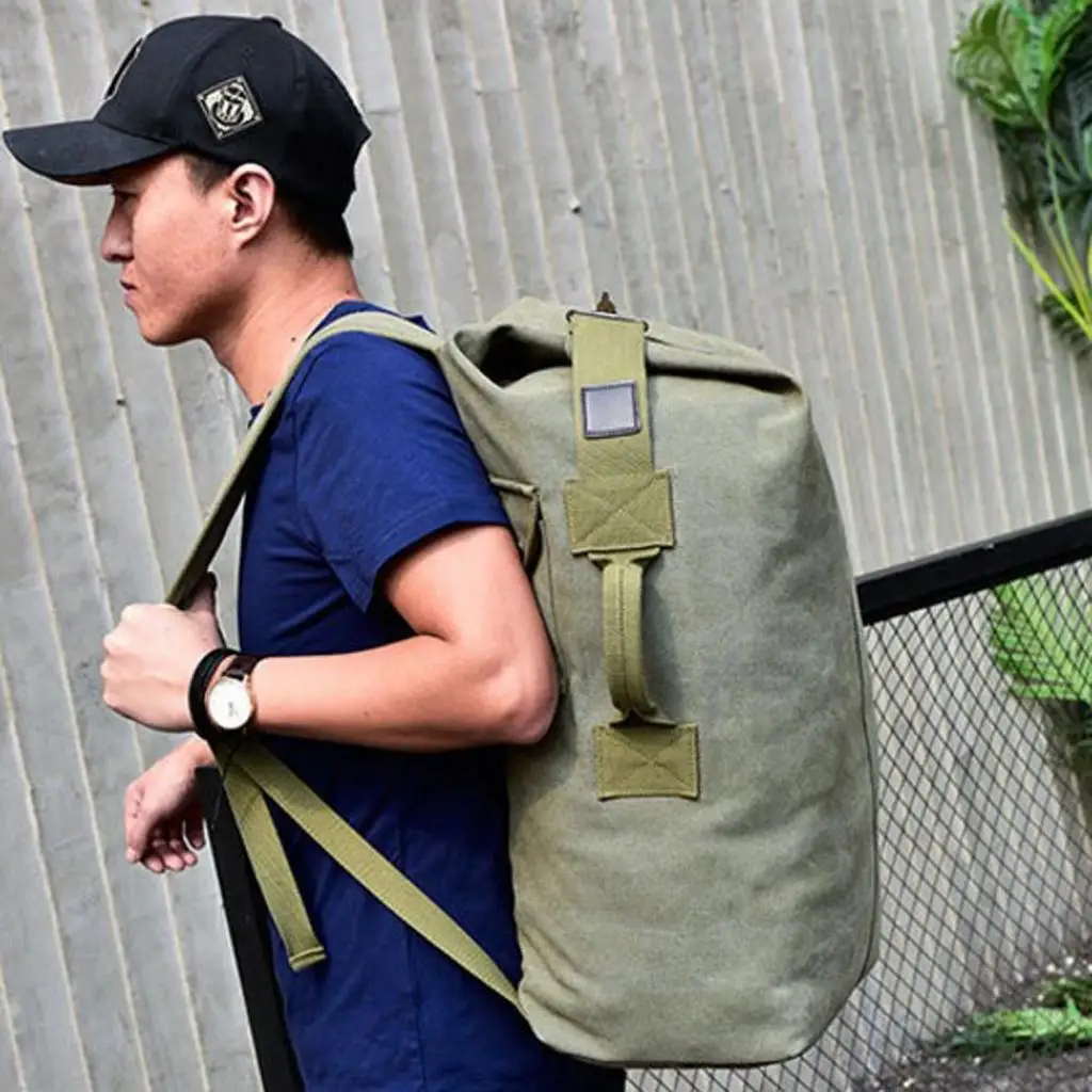 Outdoor Canvas Hiking Backpack Sport Rucksack Travel Duffel Bag - view 2