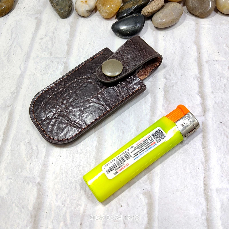 Blongk مفتاح صغير الخصر حقيبة جلدية صغيرة مفتاح حافظة حزام الحقيبة المتاح أخف حالة أخف غمد WD-HJ