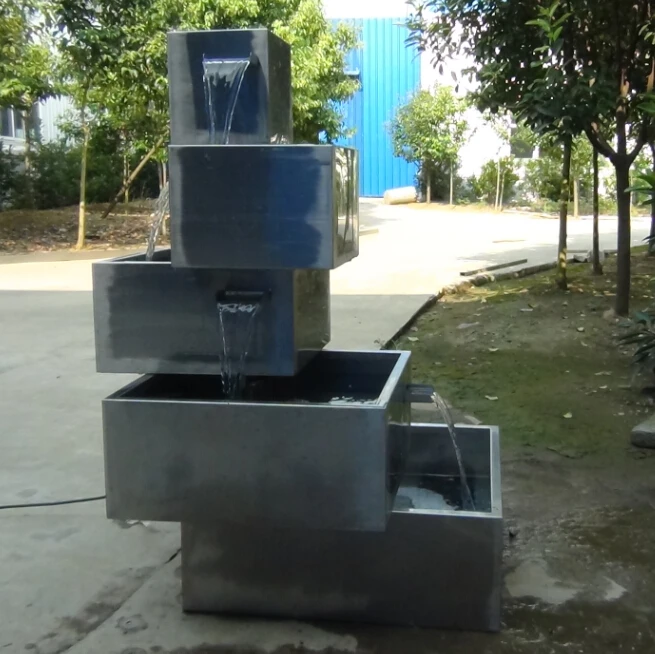 Custom Outdoor Garden Park Sandstone Fountain with Light Emitting Diode Fountain Exterior Application