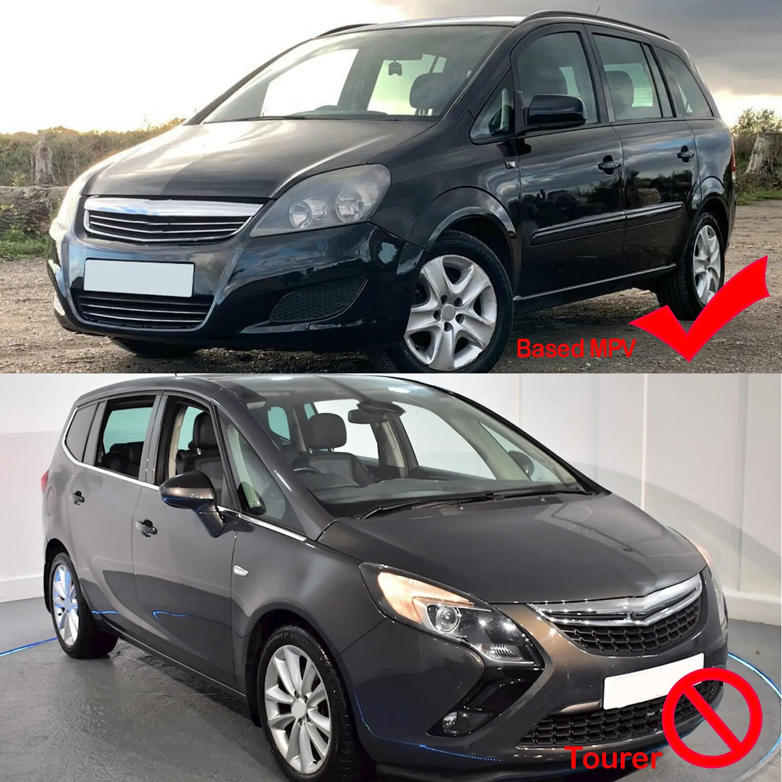 Vauxhall zafira b mk2 2009-2014交換用バックミラーカバー,サイドミラーカバー,光沢のある黒いトリム