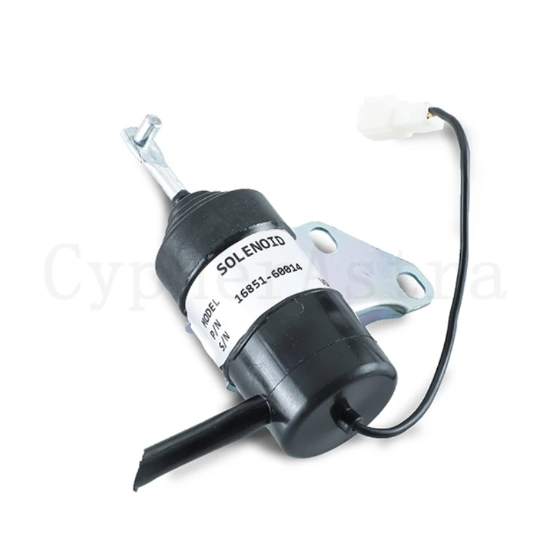 Detalle 4 de Electroválvula 16851-60014 Fuel Shut Off Solenoid 16851-60010 16851-60011 16851-60012 for Kubota Tractor Part, Generator Stop Solenoid 12V Gas y combustible