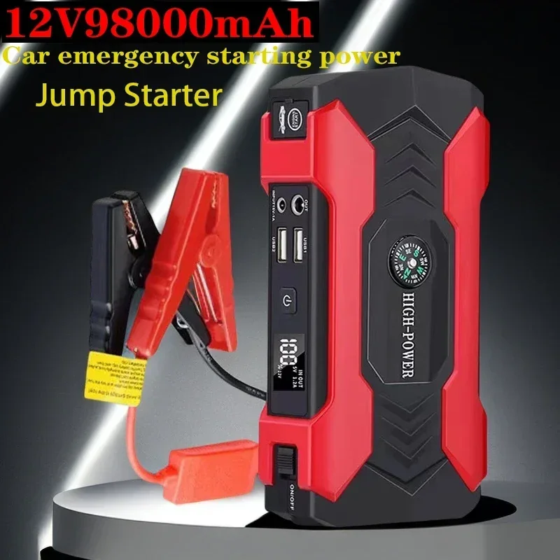 28000mAh Auto Portable Battery Car Jump Starter Device Car Booster Power Bank Air Compressor Articles For Cars Car Assecories