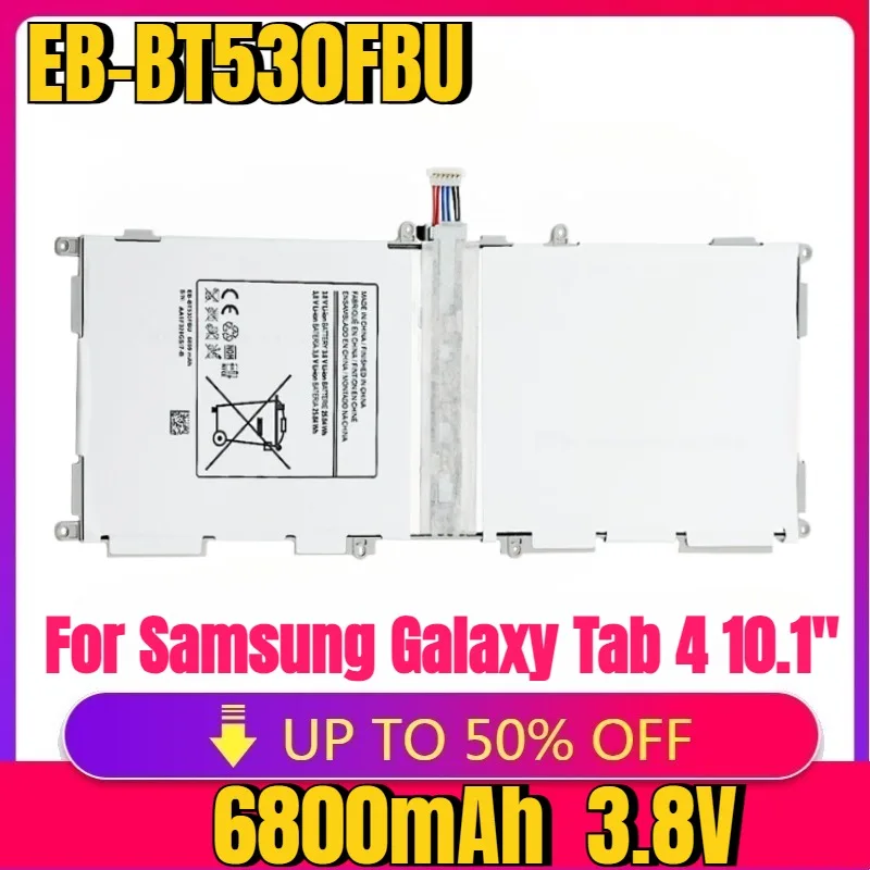 

New High Quality EB-BT530FBU EB-BT530FBE Battery for Samsung Galaxy Tab 4 10.1" T530 T531 T535 SM-T535 T533 SM-T537 6800mAh