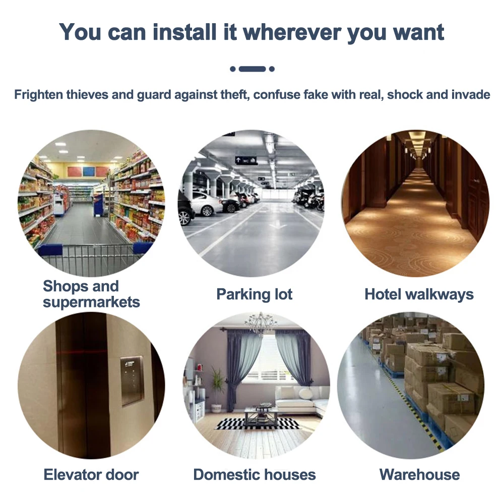 Fake Dome Camera Red Flashing LED Light Dummy CCTV Security Camera Home Office Surveillance Security System