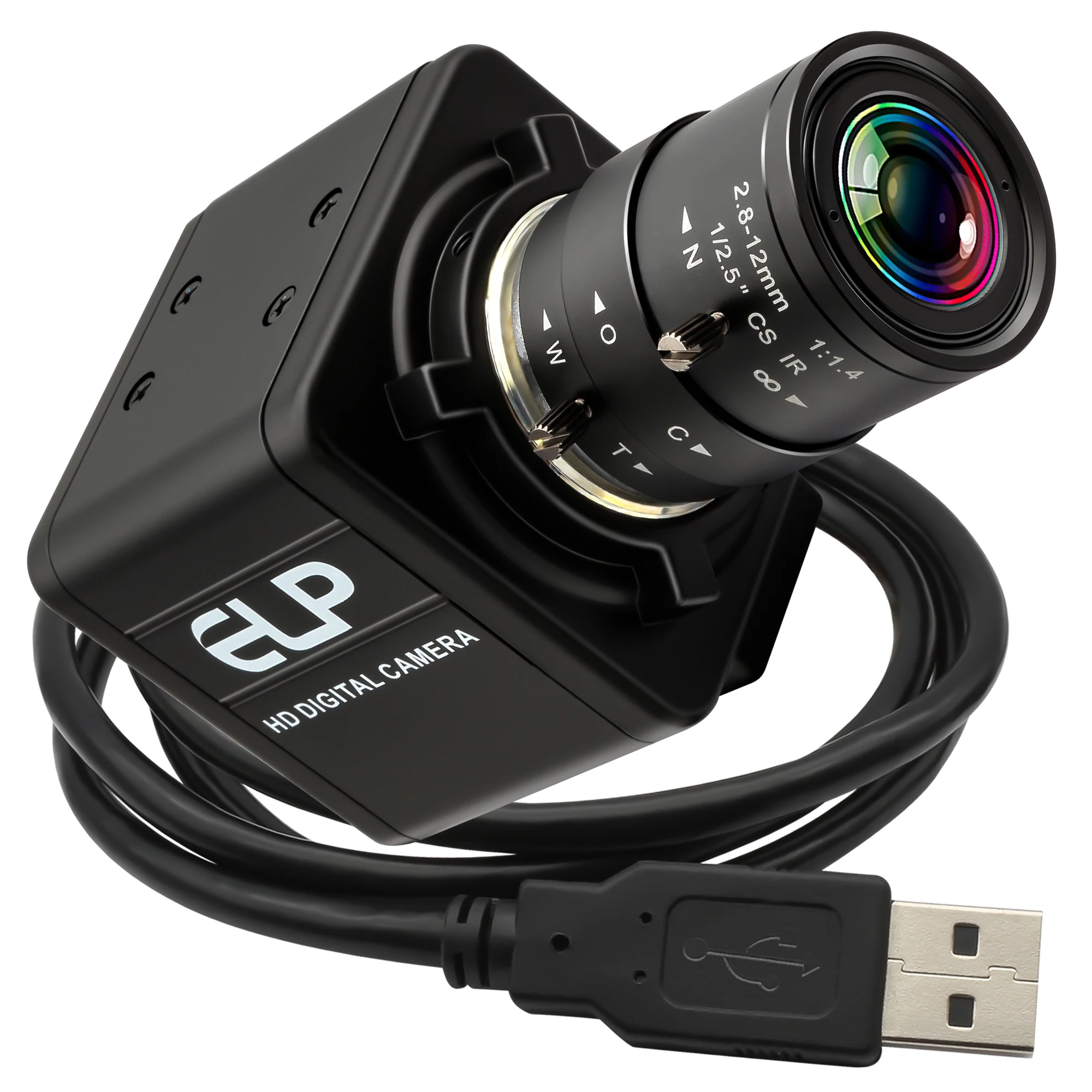 Elp 5mp obturador global câmera usb de alta velocidade 1944p 50fps 1440p 60fps câmera de movimento com zoom manual para impressora industrial, 3d