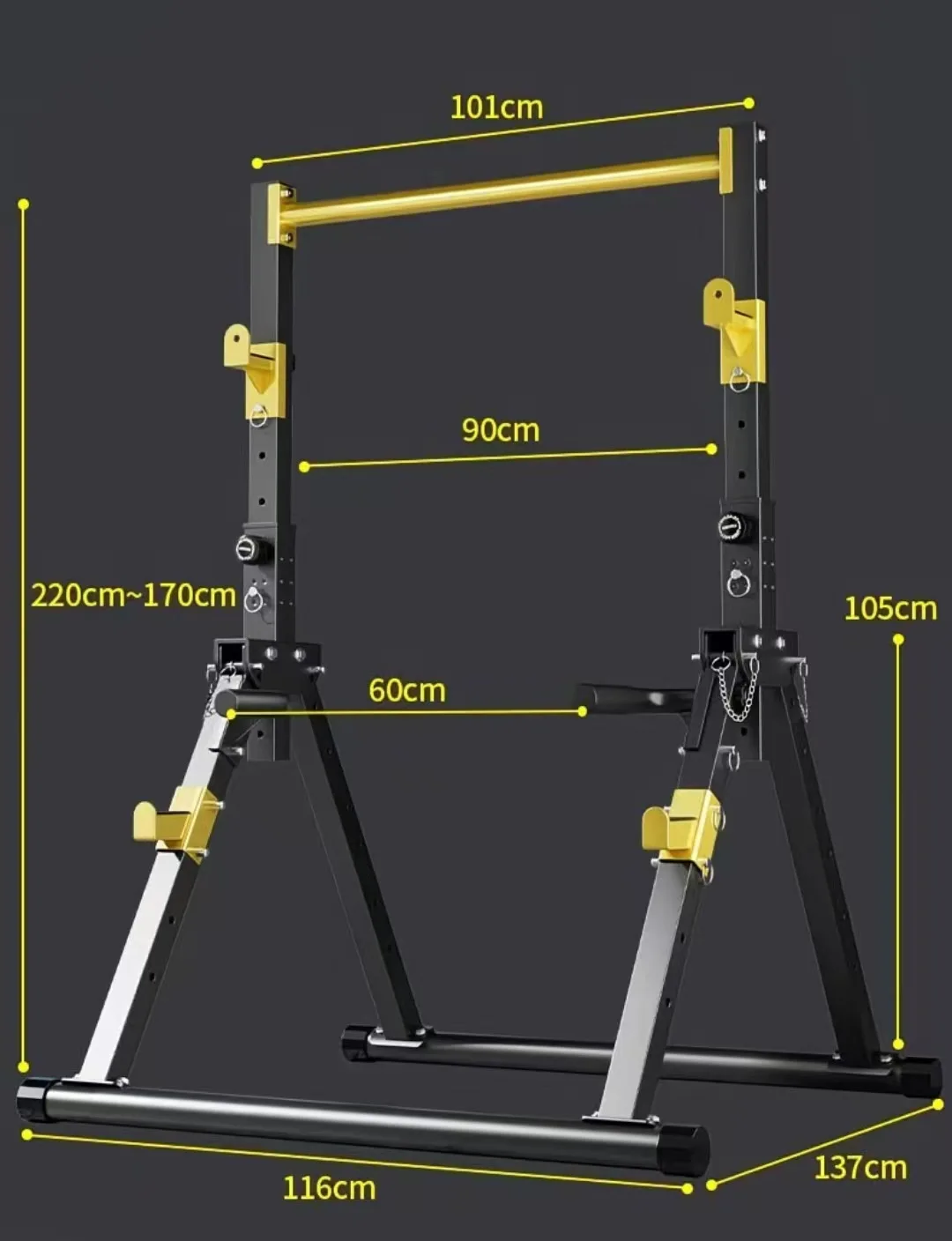 Horizontal Bar Home Indoor Pull-Ups No Drilling Required Family Adult Fitness Equipment Floor-Standing Foldable Parallel Bars