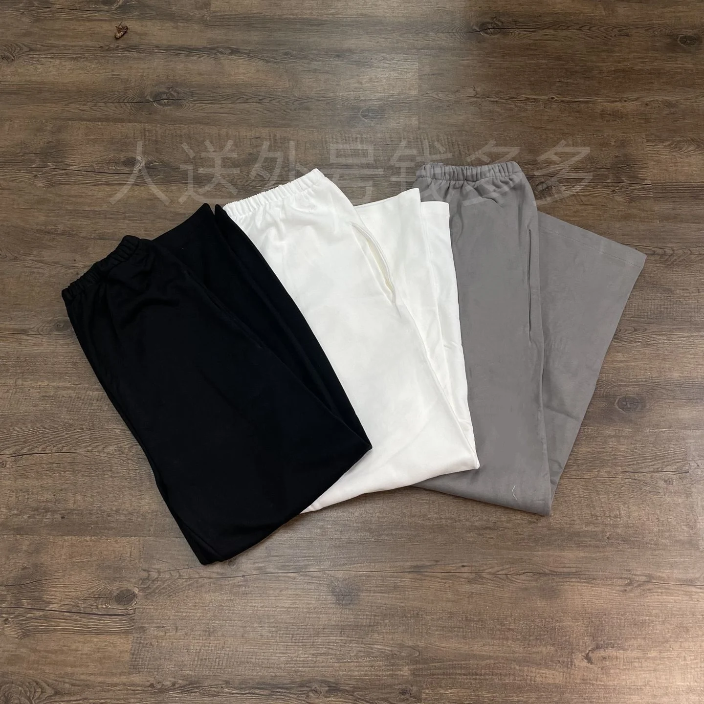 بلون YZY أسود رمادي أبيض فضفاض مستقيم السراويل الرجال النساء كاني ويست Sweatpants عالية الجودة كلينفيت الصوف بنطلون رياضة