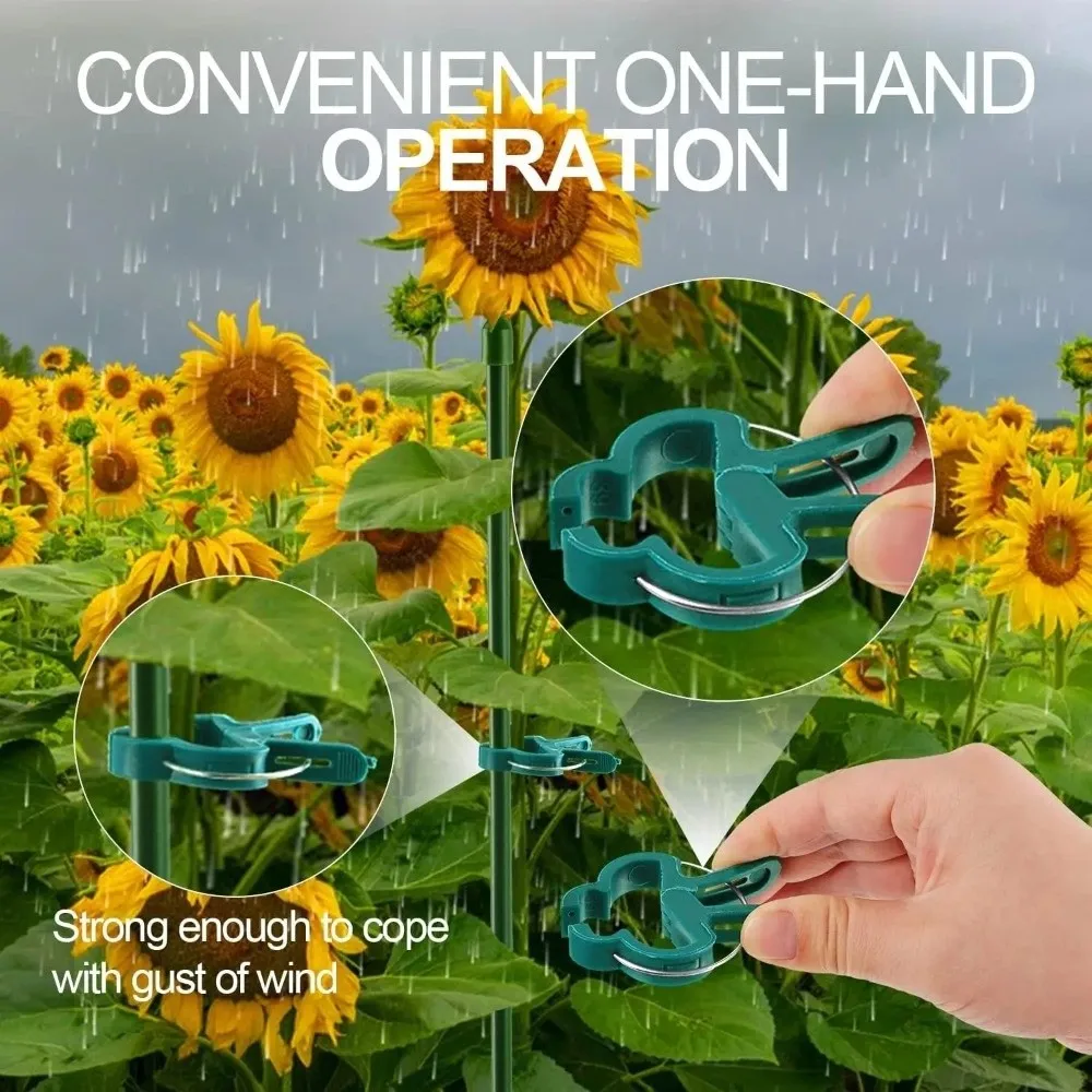 

10Pcs Durable Plastic Garden Plant Support Clips Reusable Lever Ring Plant Fixing Clip Vine Support Clip Garden Supplies