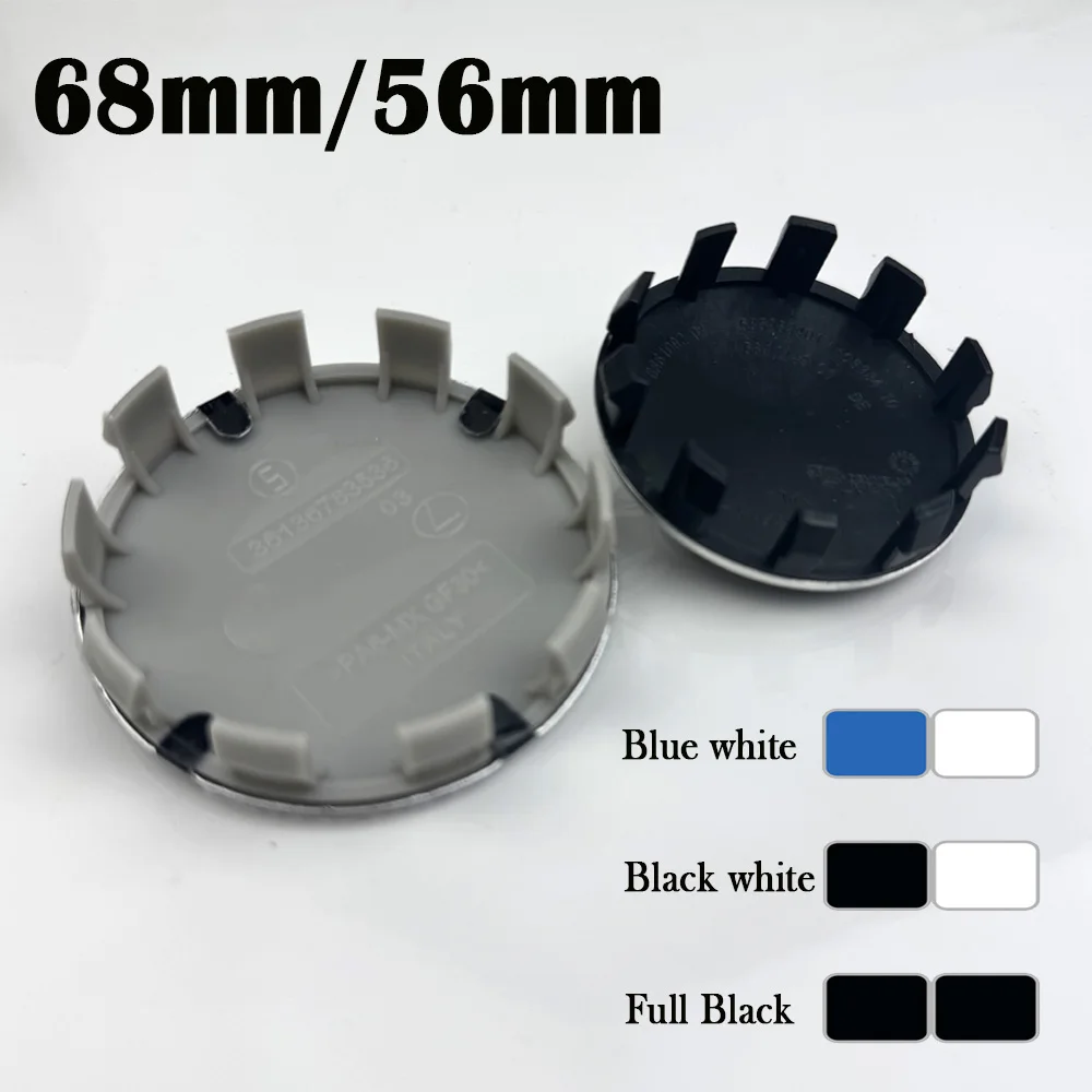 4Pcs/set 56mm 68mm Car Wheel Center Hub Caps Cover For E87 E30 E36 E46 E90 E91 E92 F34 G20 E60 E61 G30 E34 E39 E83 Accessories