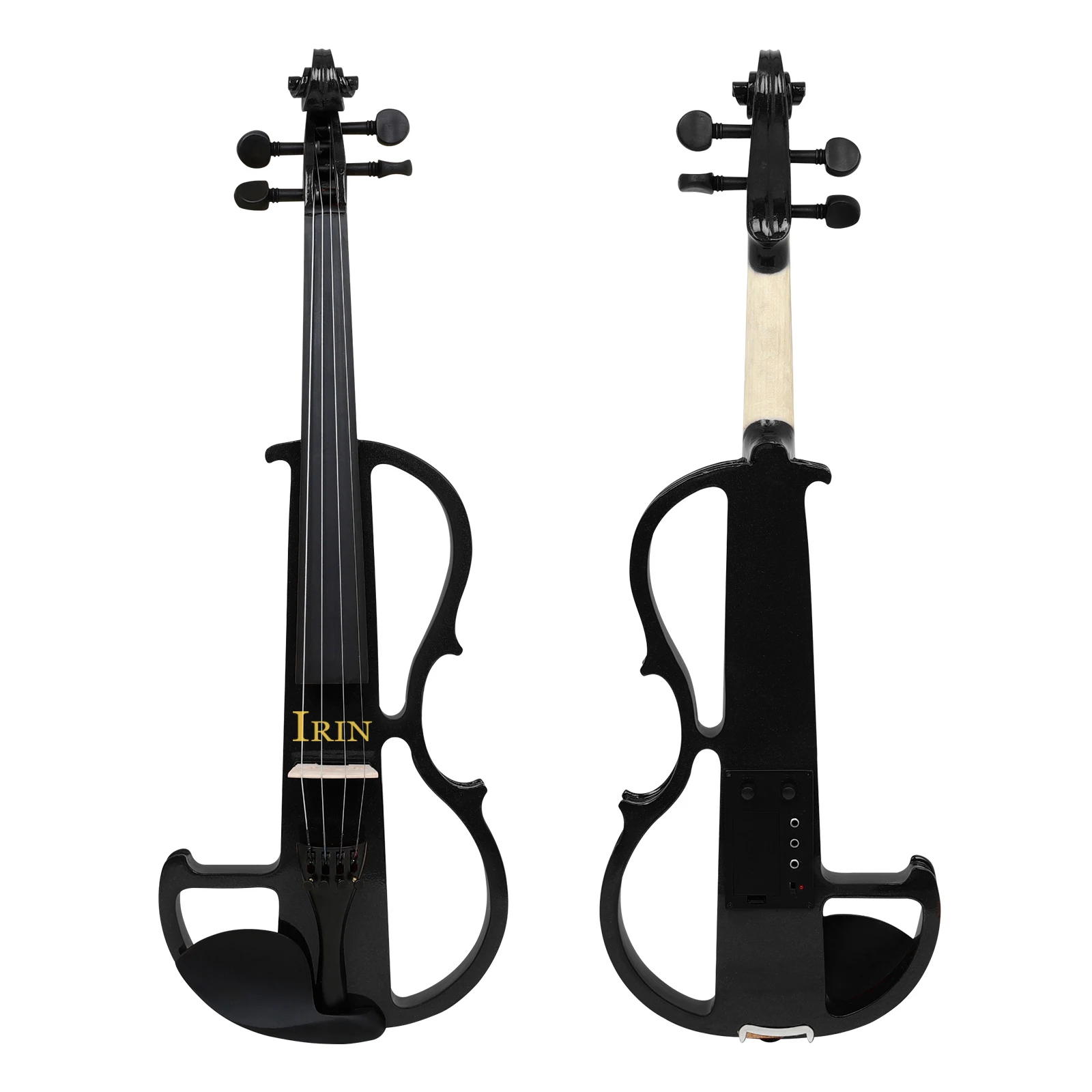 IRIN AE-01 Electric Violin 4/4 Solid Wood Silent Fiddle Stringde Instrument with Bow Case Headphone Violin Parts & Accessories