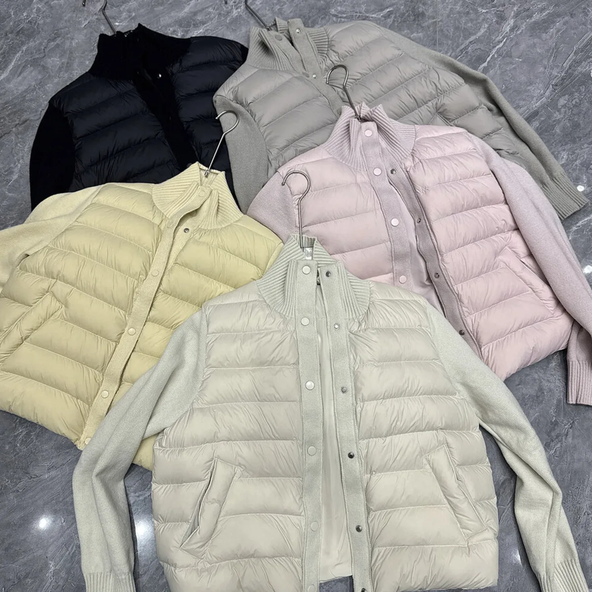 سترة منتفخة حرارية مصممة للسيدات من BJTZ بأكمام متماسكة أنيقة غير رسمية عالية الجودة لخريف وشتاء 2025 #6