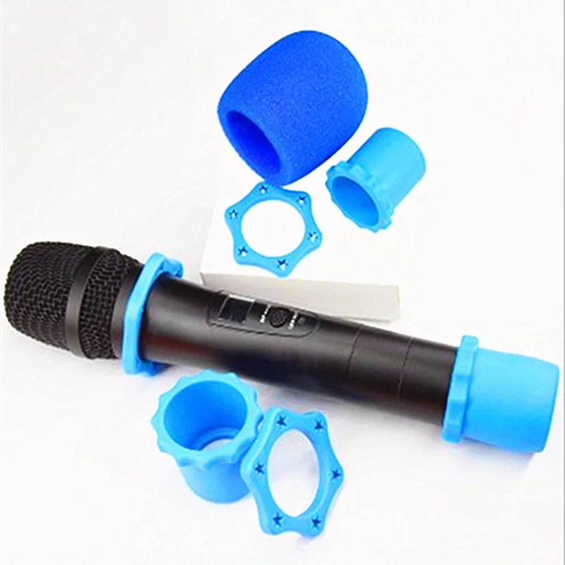 4Pcs Wireless Microphone Anti Slip Roller Ring ,Handheld Microphone Shakeproof Protection Anti-Roll Holder for KTV DJ Device