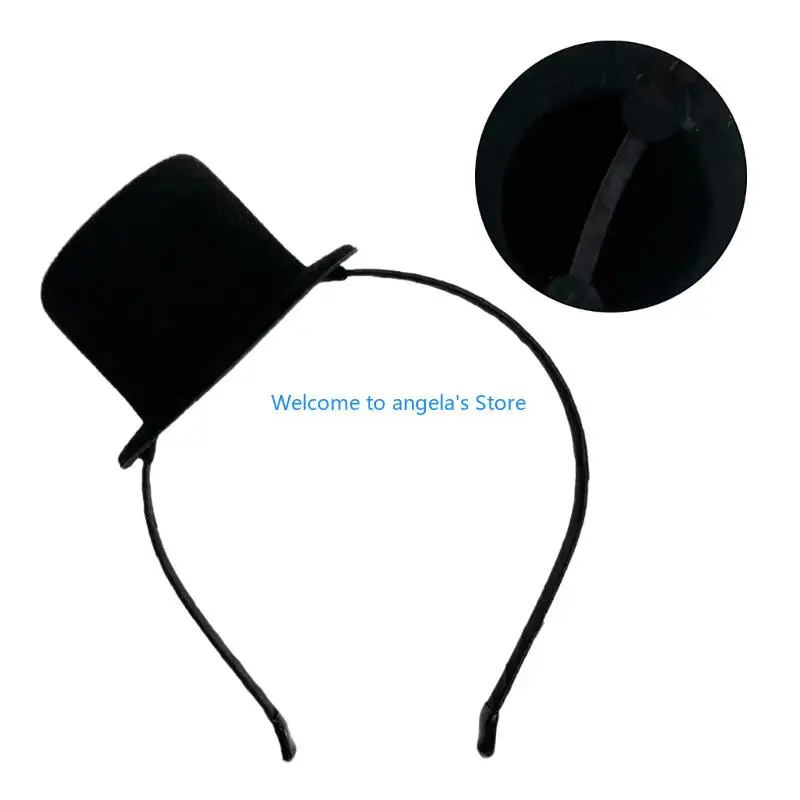 X4YC 성인 미니 탑 모자 머리띠 매혹적인 차 파티 헤드 피스 여성용 개츠비 파티 의상 액세서리 탑 모자 헤드 피스