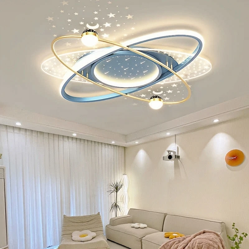 Modern Led Chandelier Light Luxury Starry Sky Home Decor Living Children's Room Bedroom Lamp Indoor Lighting Kids Pendant Light