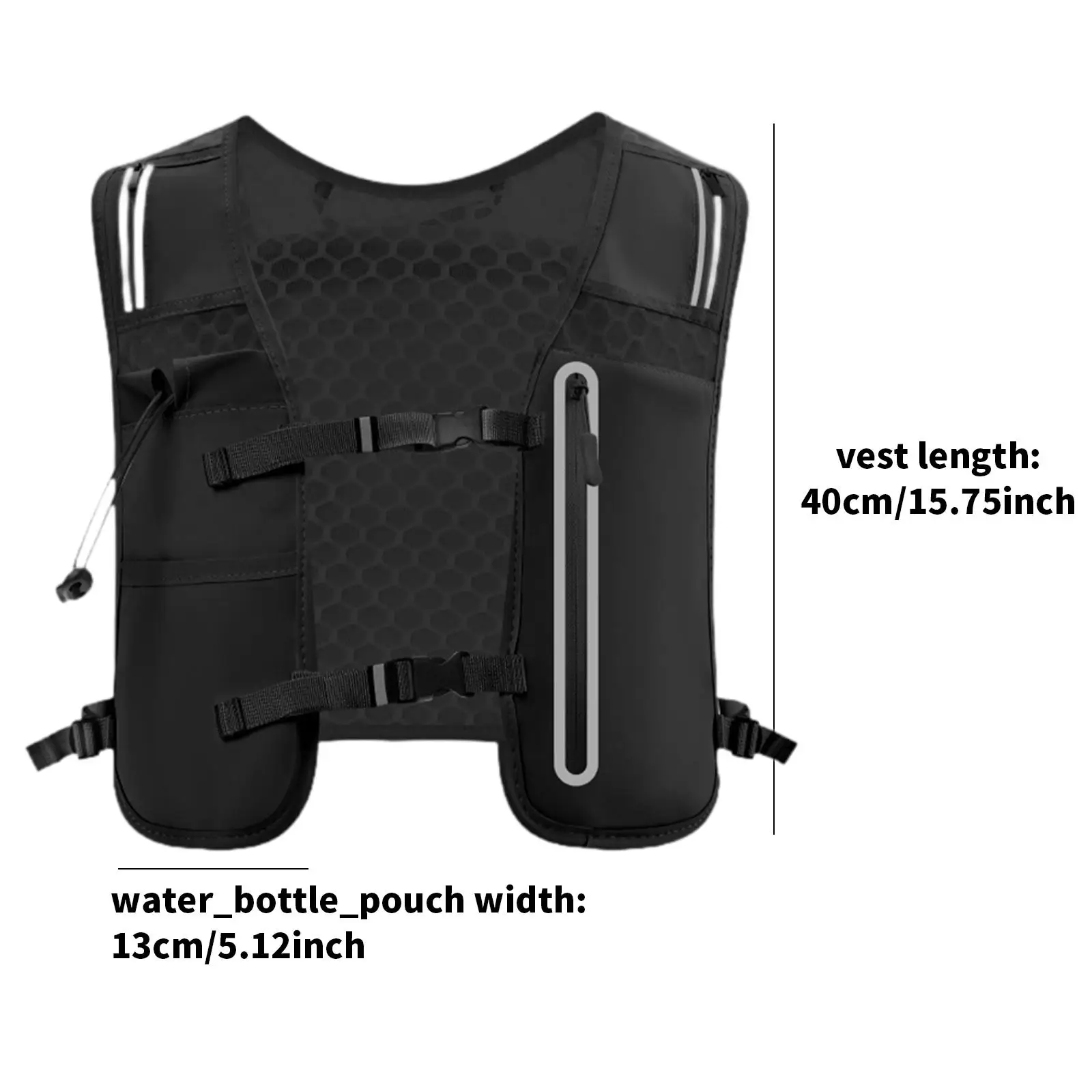 Hydration Vest Lightweight Nylon Water Backpack for Men and Women with Multiple Pockets for Outdoor Exercise Activities