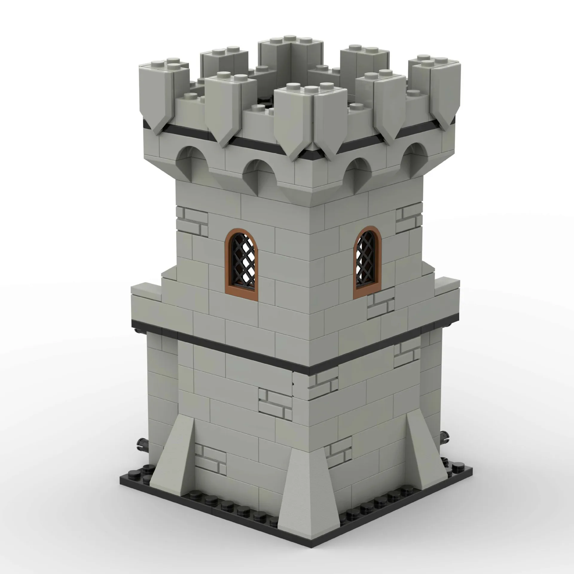 Blocos de construção de torre de castelo medieval, faça você mesmo, modelo de fortaleza de parede de cidade antiga, kits de arquitetura histórica para crianças e adultos