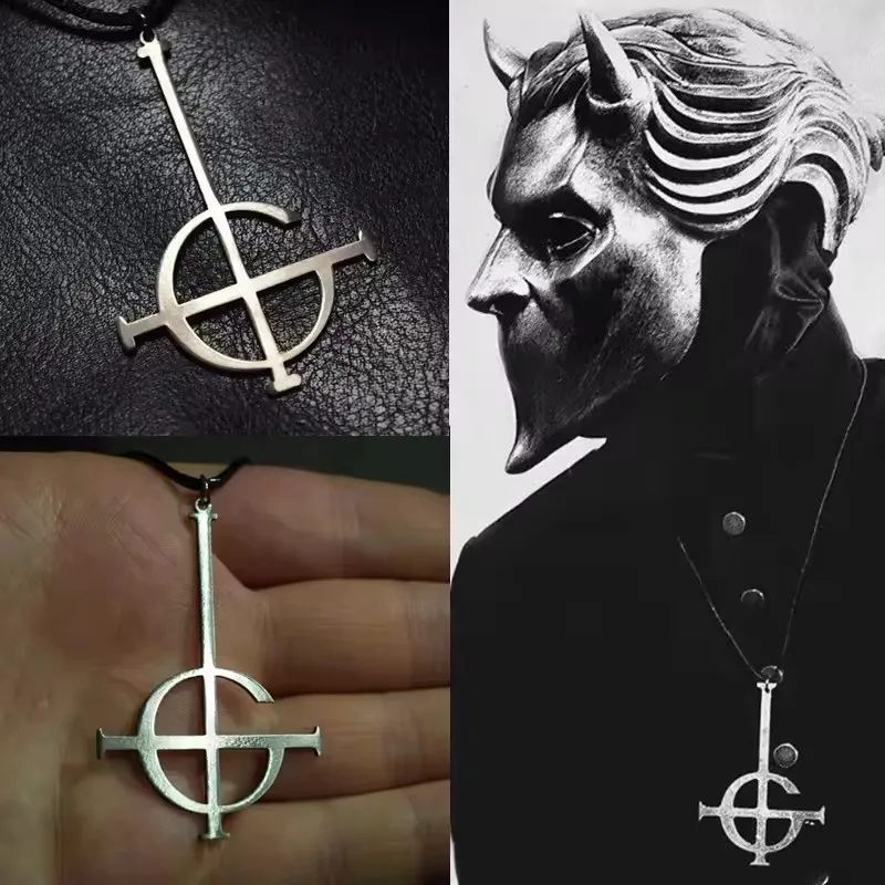 Ghost BC Nameless Ghoul Necklace Pendant Ghost Band Grucifix Papa Emeritus Patch Jewelry
