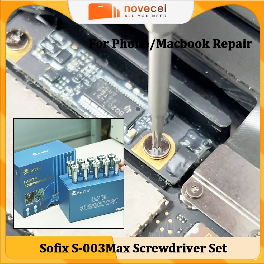 Sofix S-003Max Precision 10pcs Screwdriver Set for MacBook Tablet Microsoft Laptop Screw Removal Repair Phone Disassembly Tools
