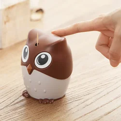 Cartoon Owl Toothpick Holder Desktop Automatic Toothpick Dispenser Tooth Pick Container Automatically PressToothpick Holder