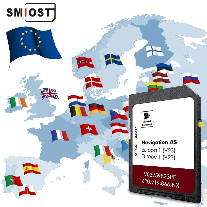 ナビ2026マップヨーロッパメモリーカードナビゲーションシステム6p0-mib2-sd対応シートイビサレオンアテカトレドアルハンブラsat-nav用