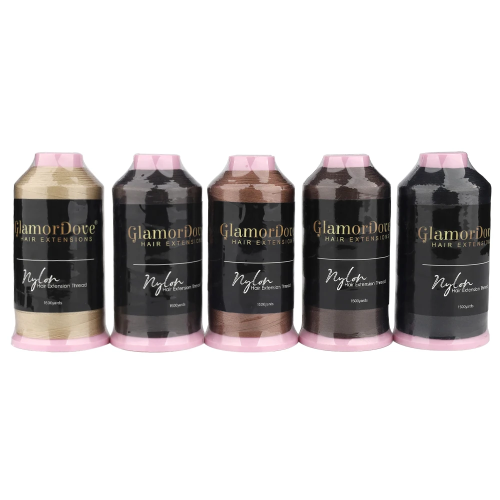 

GlamorDove Bonded Nylon Thread for Weft Hair Extensions – Durable Sewing Thread for Hand or Machine Installation
