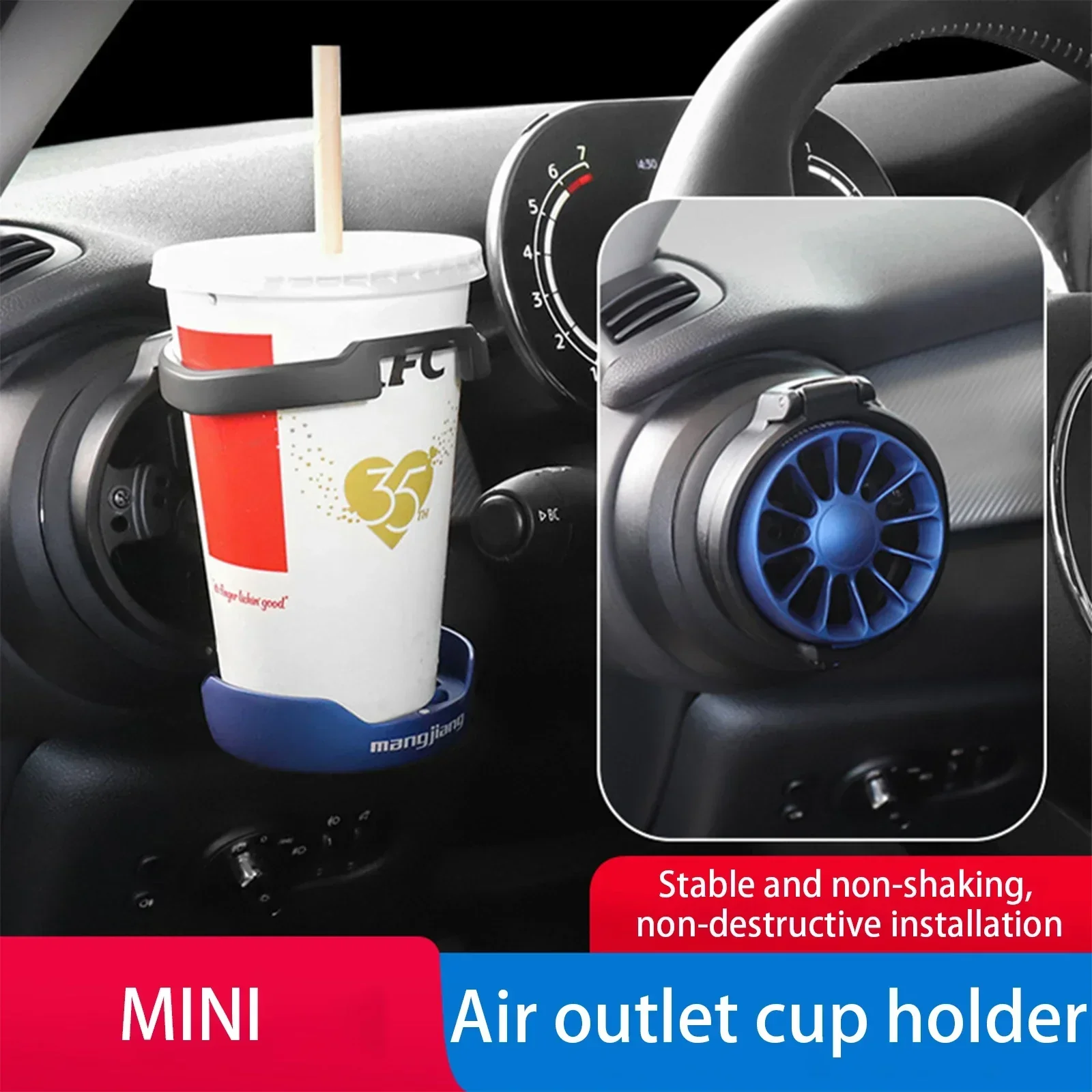 

For Mini Cooper F55 F56 F57 R55 R56 R60 R61 Car Air Vent Outlet Drink Holder Car Case Water Cup Holder Water Coffee Cup Bracket