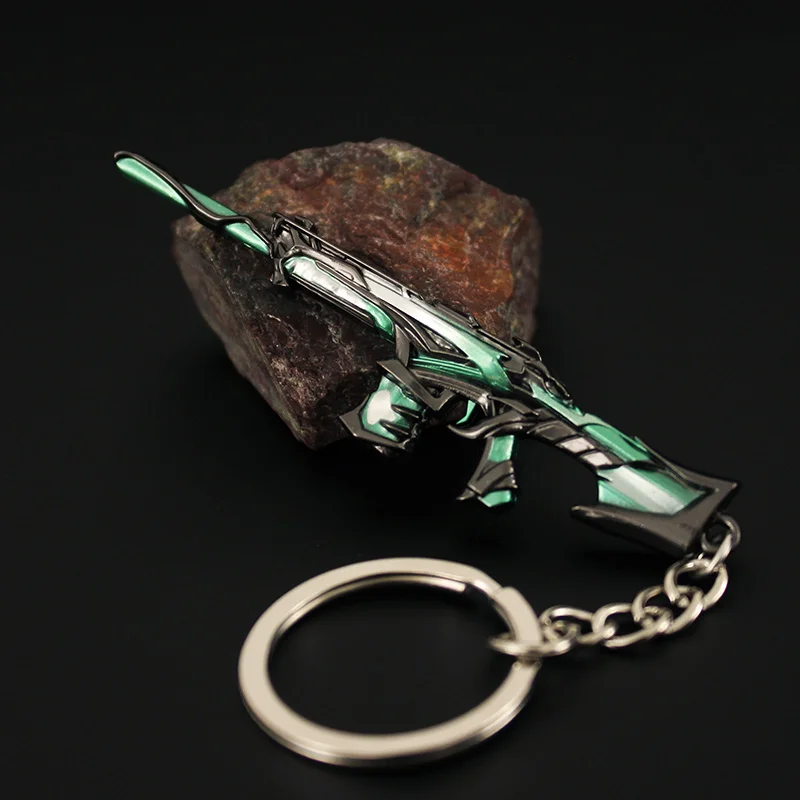 Valorant Keychain Weapon Model Phantom Ruination 8cm Metal Gun Toys Game Peripheral Alloy Accessories Pendant Gifts for Boys