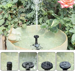 Bomba de estanque de agua Solar de fácil instalación con 6 boquillas, filtro de bomba de agua, accesorios decorativos portátiles para fuente de piscina SUMERGIBLE