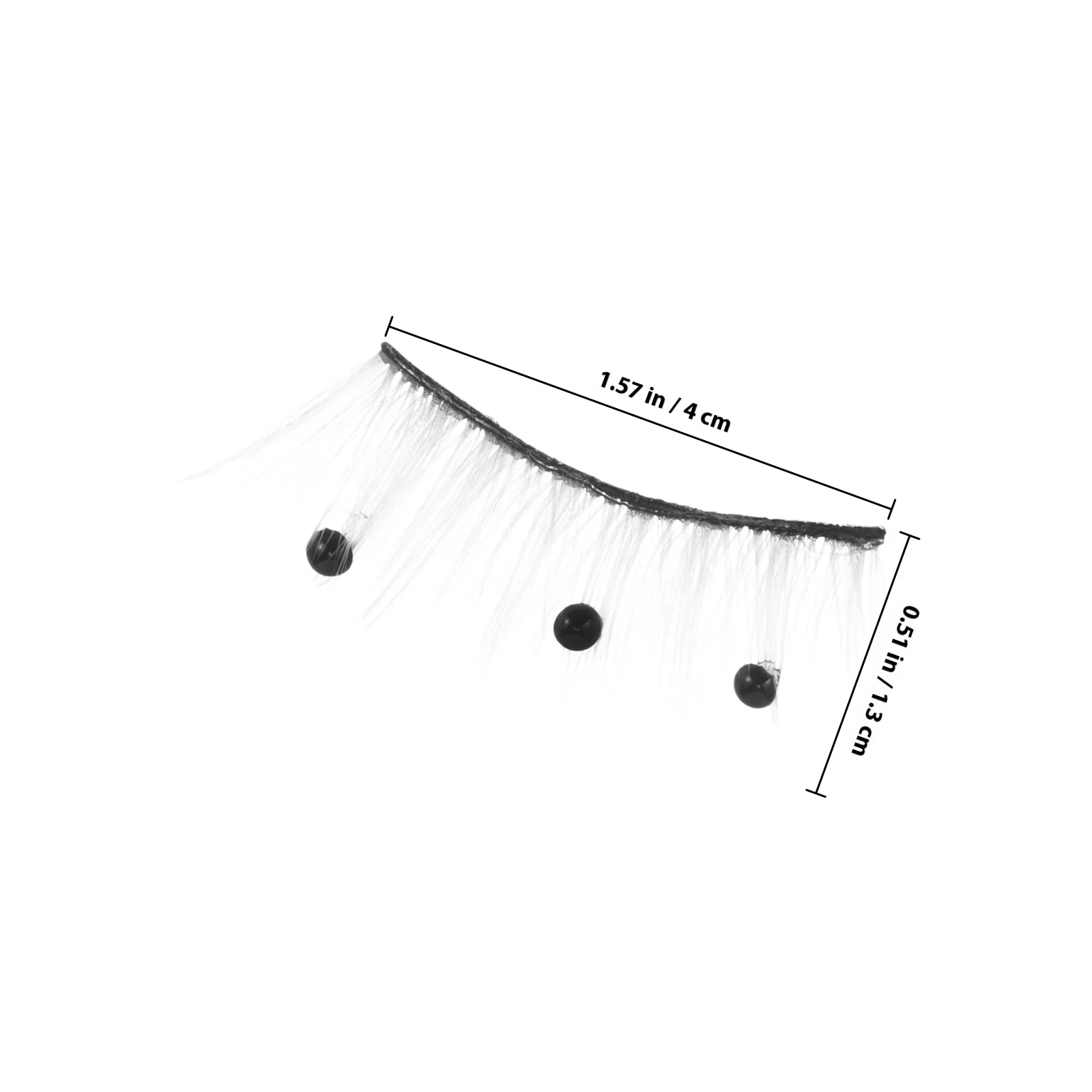 4 paia di ciglia finte bianche estensioni ciglia finte lunghe aspetto naturale cosplay festival trucco ciglia da palcoscenico