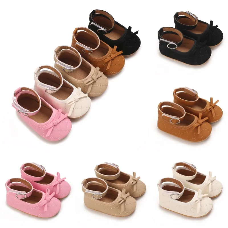 New Girl Princess Leather Shoes Chic Versatile Soft Elegant Fashion Lace Bowknot Beading Kid Loafers Wedding Slip-on Mary Janes