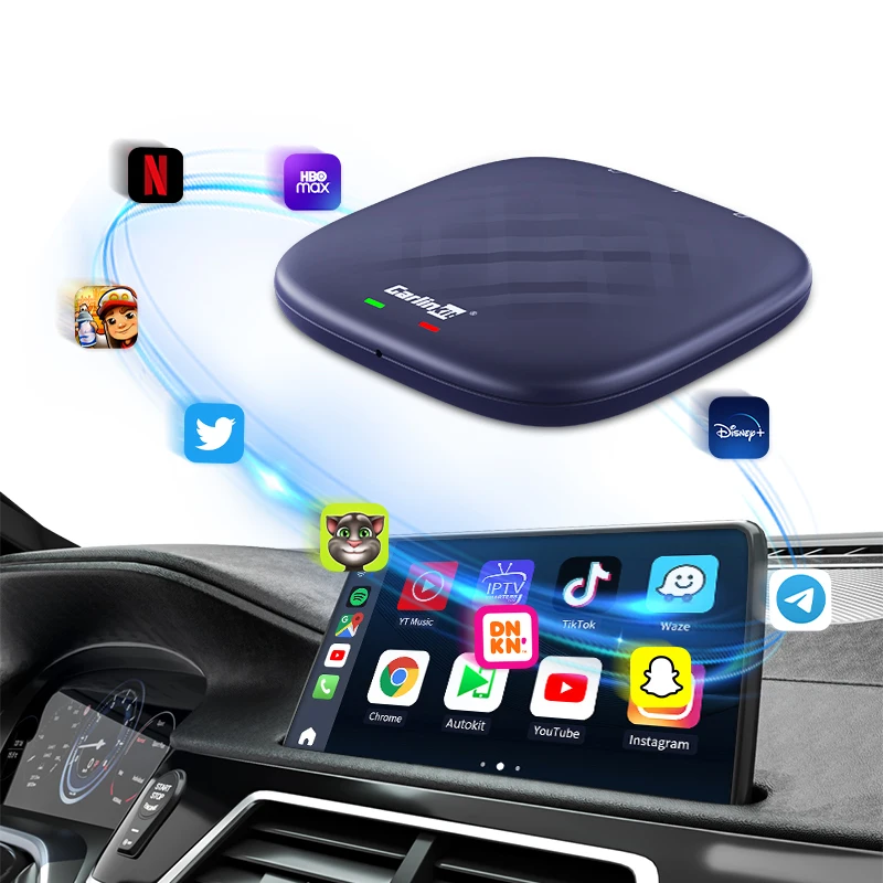 Carplay Ai Box 4+64GB Wireless Carplay Dongle Multimedia Box Ai Android Auto Car Play Box Carplay For Netflix Youtube