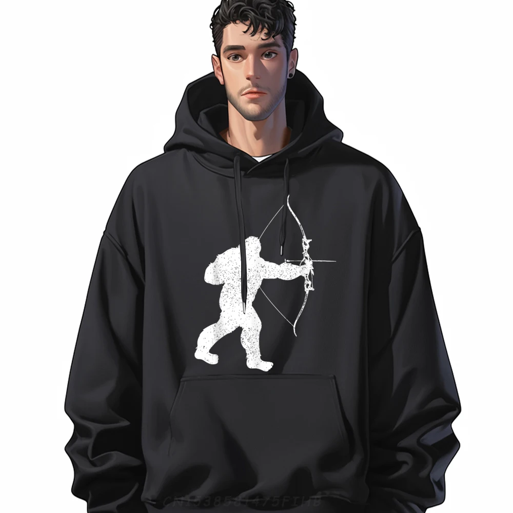 

Archery Bowman Archer Bowhunter Arrow Bow Bigfoot Sweatshirt Gift Idea Long Sleeve Casual Hoodies Funny O-Neck Coats Printed On