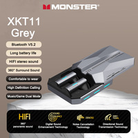 Original Monster XKT11 Gaming Headphones TWS Ture Wireless 5.2 Bluetooth Earphones Low Latency Noise Reduction Earbuds
