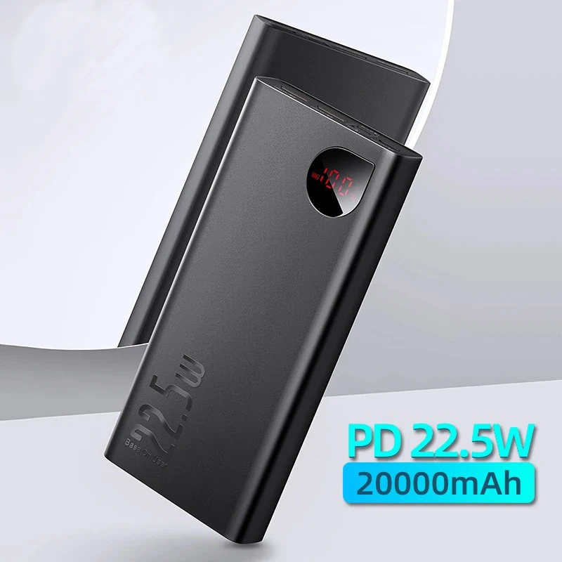 20000mAh Power Bank  Portable Fast Charging Power bank Type-C 22.5W PD Qucik Charge External Battery Charger