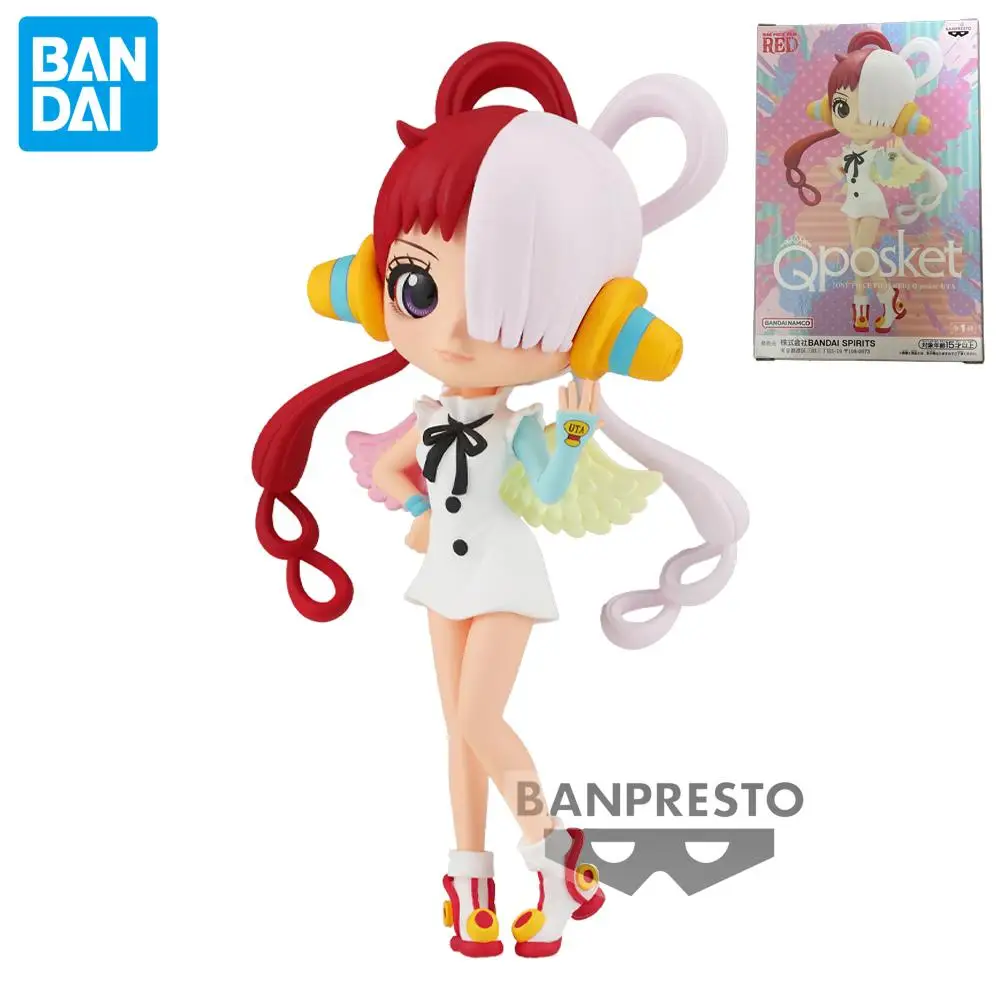 14Cm genuino oficial Original Banpresto One Piece Q Posket Uta figura Anime genuino coleccionable en caja modelo muñecas juguete para regalo
